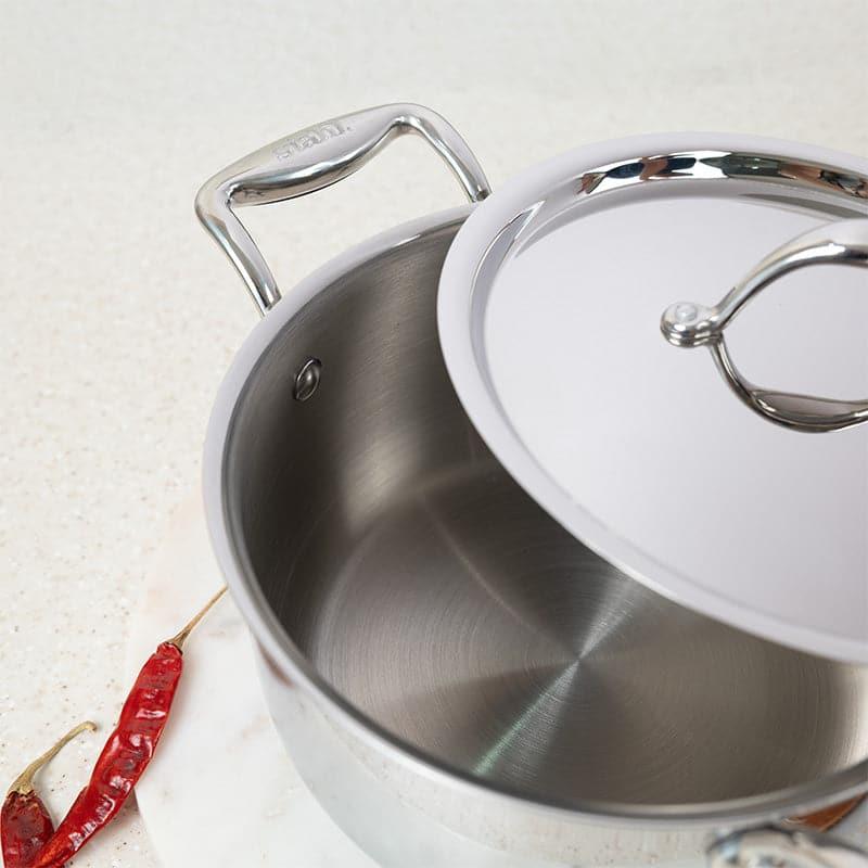 Cooking Pot - Stahl Kitchen Induction Safe Cooking Pot With Lid - 1000 ml/6 Inches