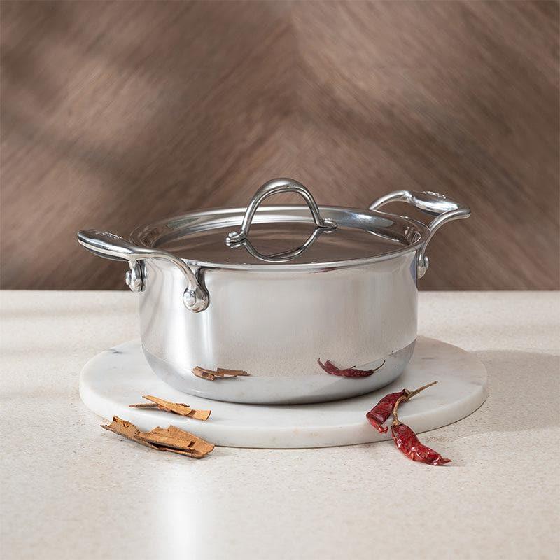 Cooking Pot - Stahl Kitchen Induction Safe Cooking Pot With Lid - 5100 ml/14 Inches