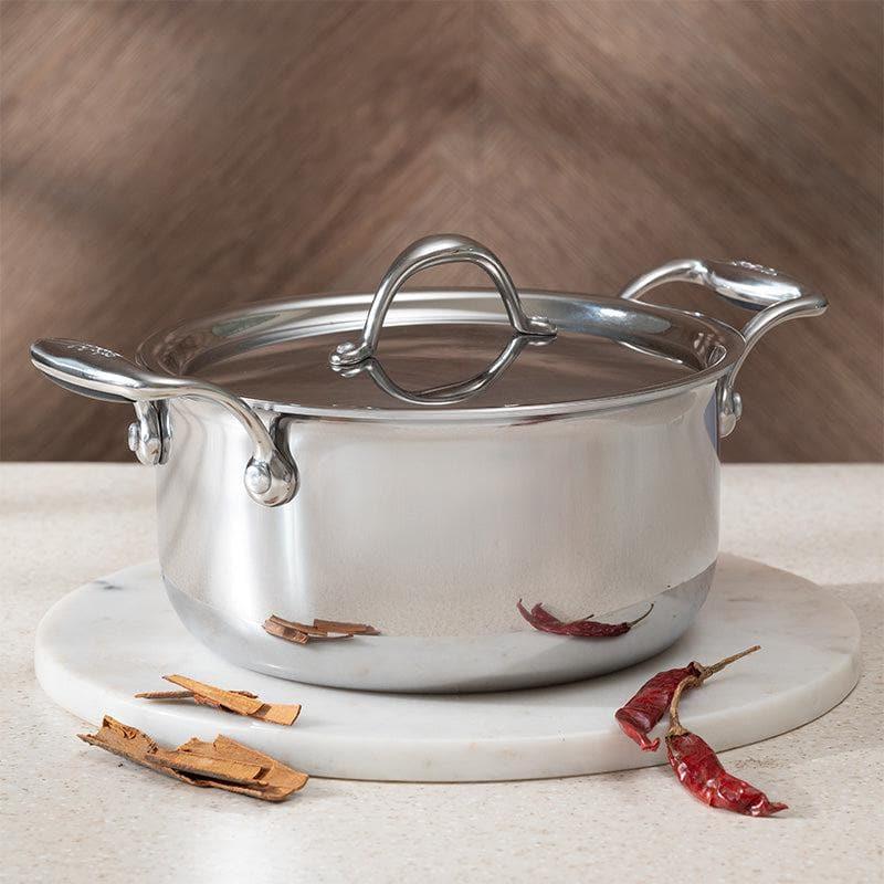 Buy Stahl Kitchen Induction Safe Cooking Pot With Lid - 7200 ml/11 Inches Cooking Pot from Vaaree