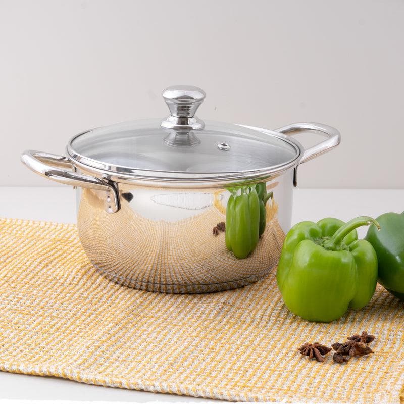 Buy Edamame Cooking Pot With Lid - 1000 ML / 6 Inches Cooking Pot from Vaaree