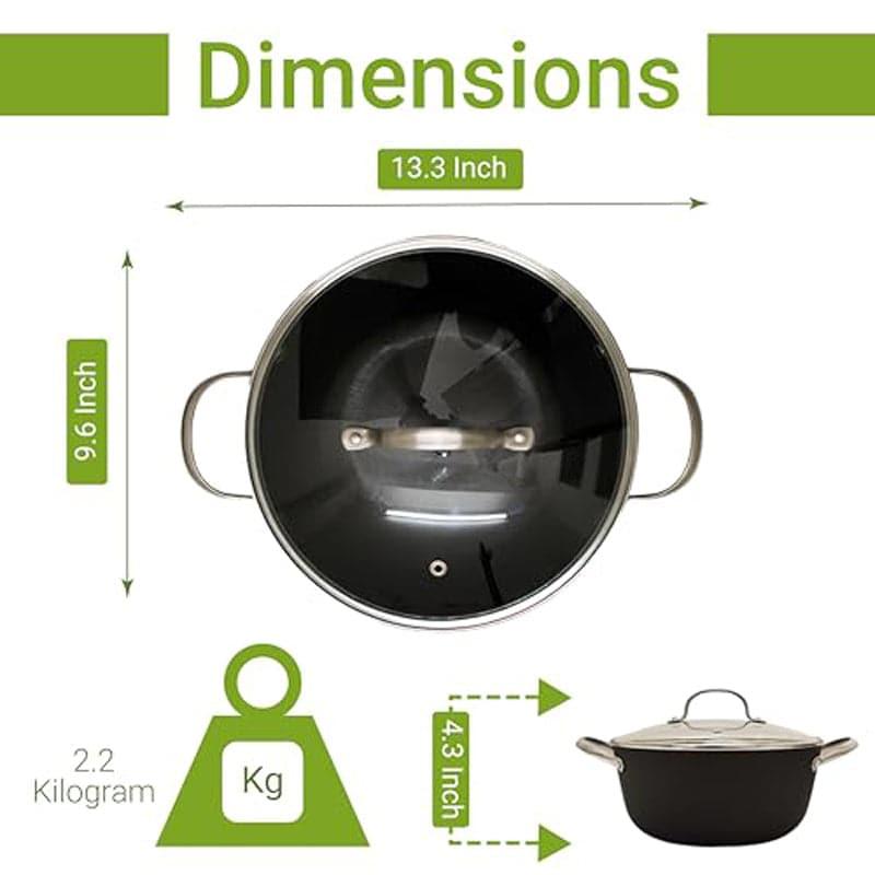 Cooking Pot - Femora Cooking Pot With Lid - 2400 ml/9 Inches