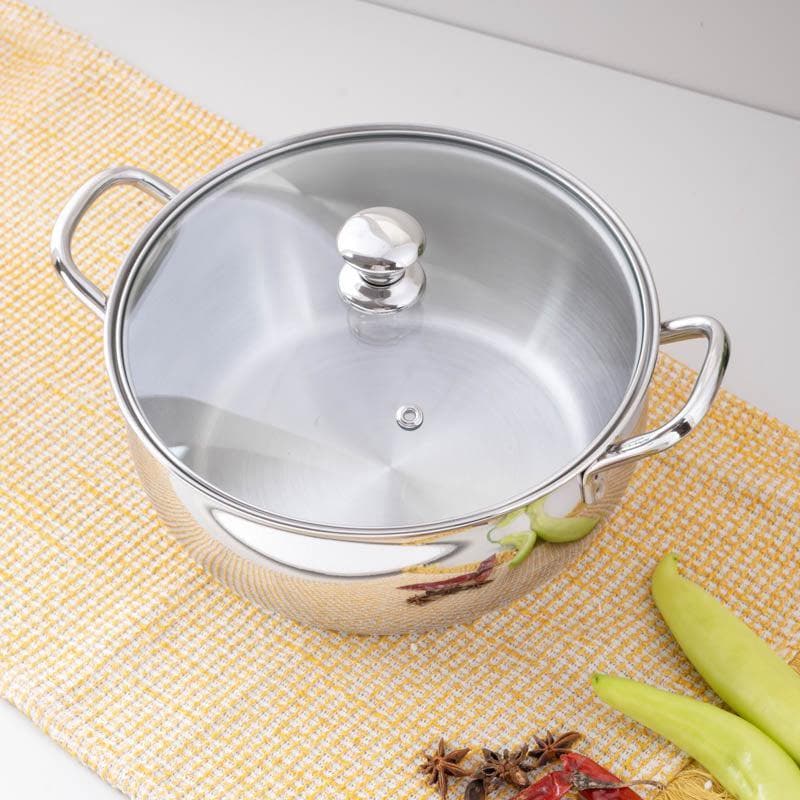 Buy Mystic Induction Safe Handi With Lid - 2000 ML / 7 Inches Handi from Vaaree