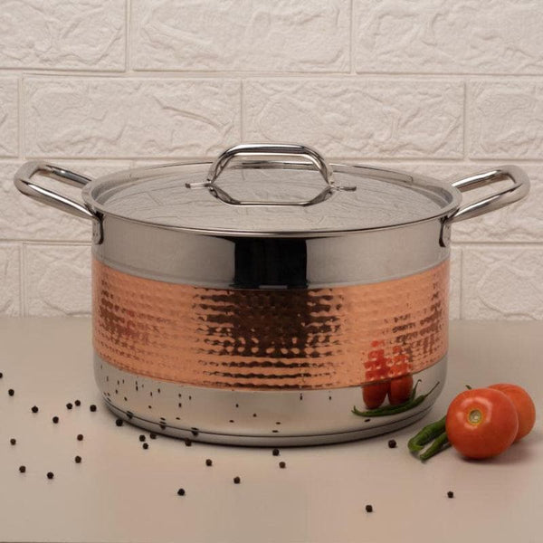 Buy Rustic Induction Safe Cooking Pot With Lid - 2700 ML / 8 Inches Cooking Pot from Vaaree