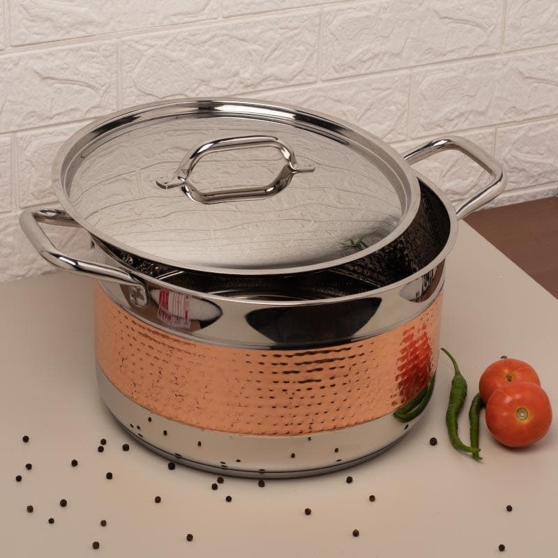 Buy Rustic Induction Safe Cooking Pot With Lid - 3300 ML / 9 Inches Cooking Pot from Vaaree