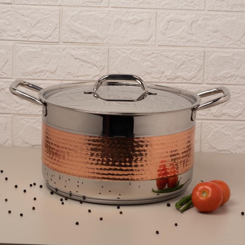 Buy Rustic Induction Safe Cooking Pot With Lid - 3300 ML / 9 Inches Cooking Pot from Vaaree