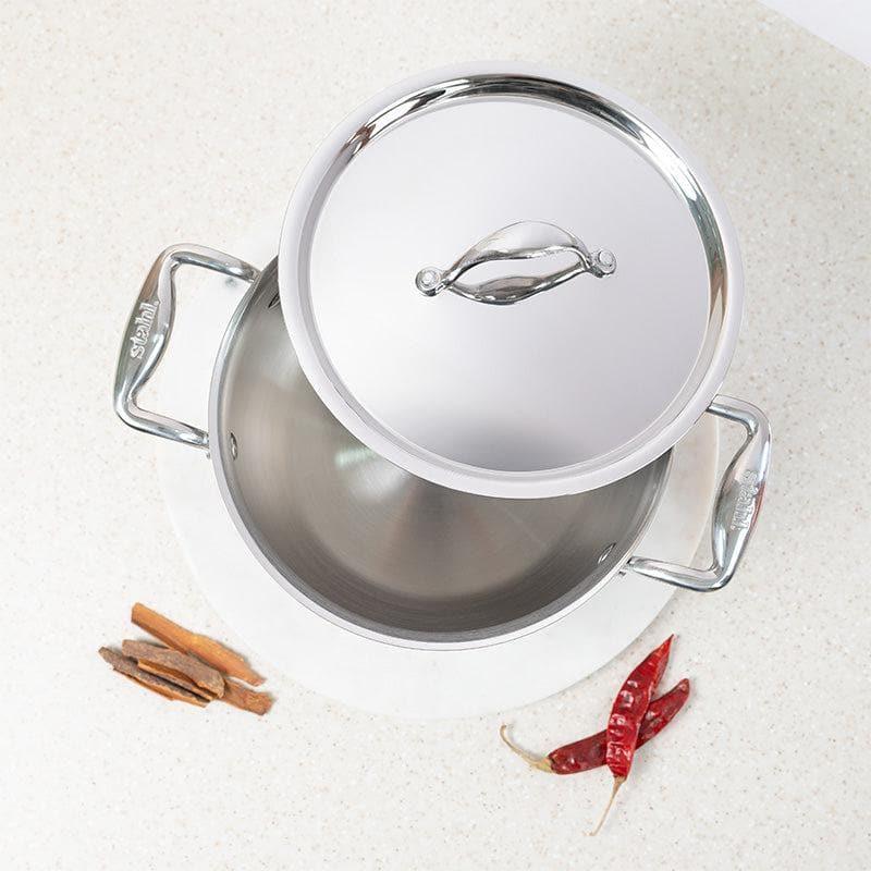 Cooking Pot - Stahl Kitchen Induction Safe Cooking Pot With Lid - 2400 ml/11 Inches