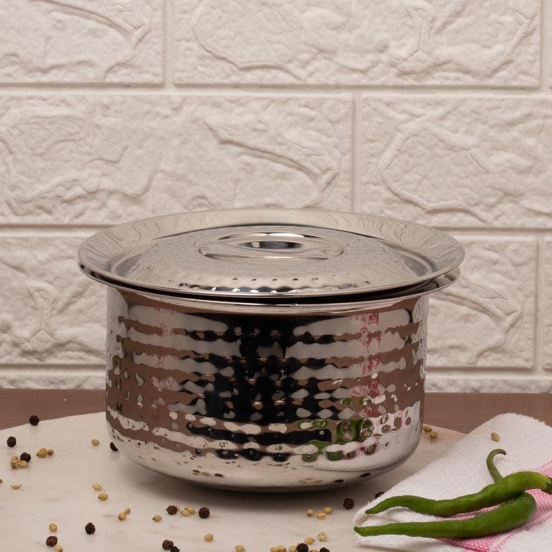 Buy Serendipity Stainless Steel Pateela - 4850 ML / 4 Inches Pateela from Vaaree