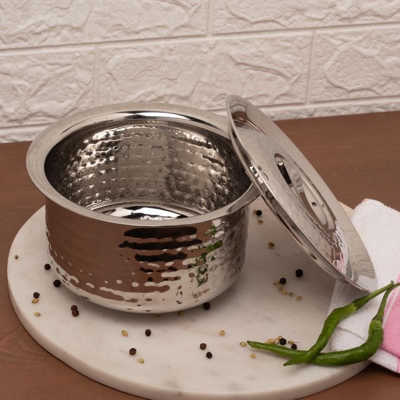 Buy Serendipity Stainless Steel Pateela - 4850 ML / 4 Inches Pateela from Vaaree