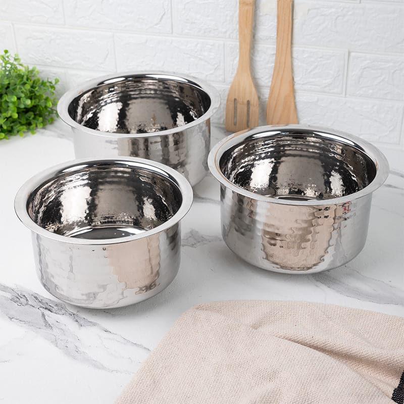 Pateela - Embassy Stainless Steel Pateela - Three Piece Set