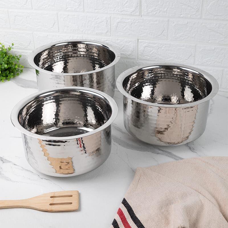 Pateela - Embassy Stainless Steel Pateela - Three Piece Set