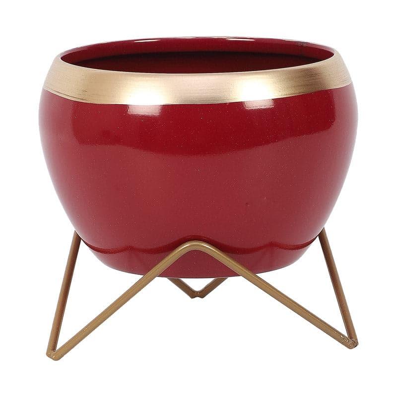 Buy Apple Dun Planter (Red) - Set Of Two Pots & Planters from Vaaree