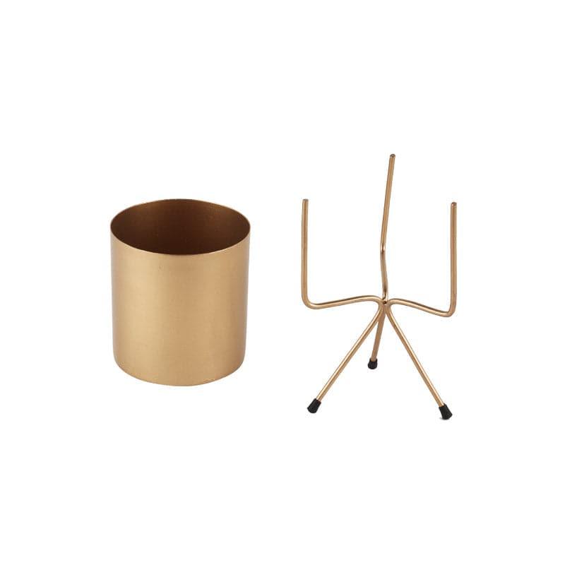 Buy Aslana Kina Planter (Gold) - Set Of Three Pots & Planters from Vaaree