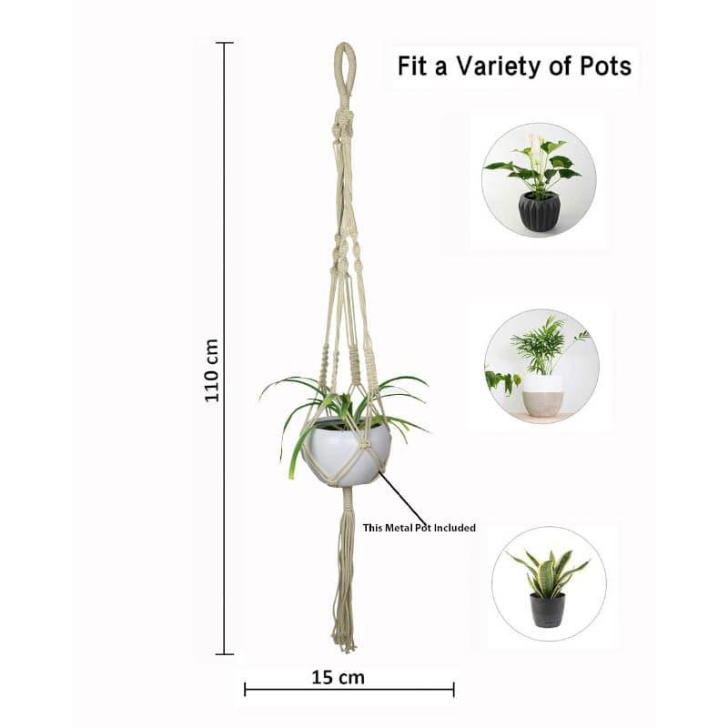 Buy Aylin Macrame Plant Hanger - Set Of Three Pots & Planters from Vaaree