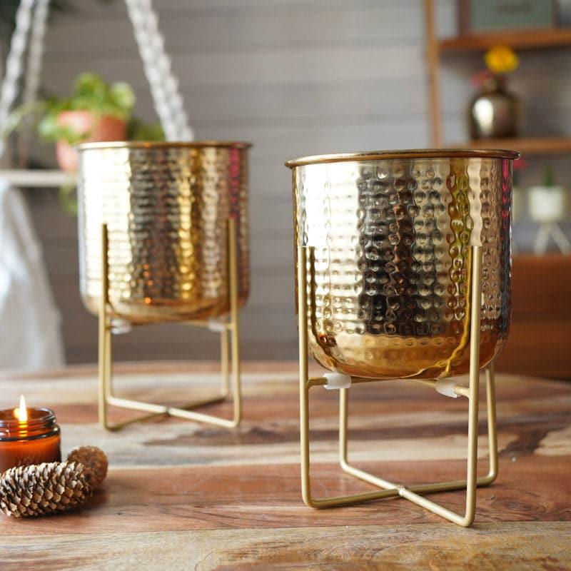 Buy Baela Metal Planter - Set Of Two Pots & Planters from Vaaree