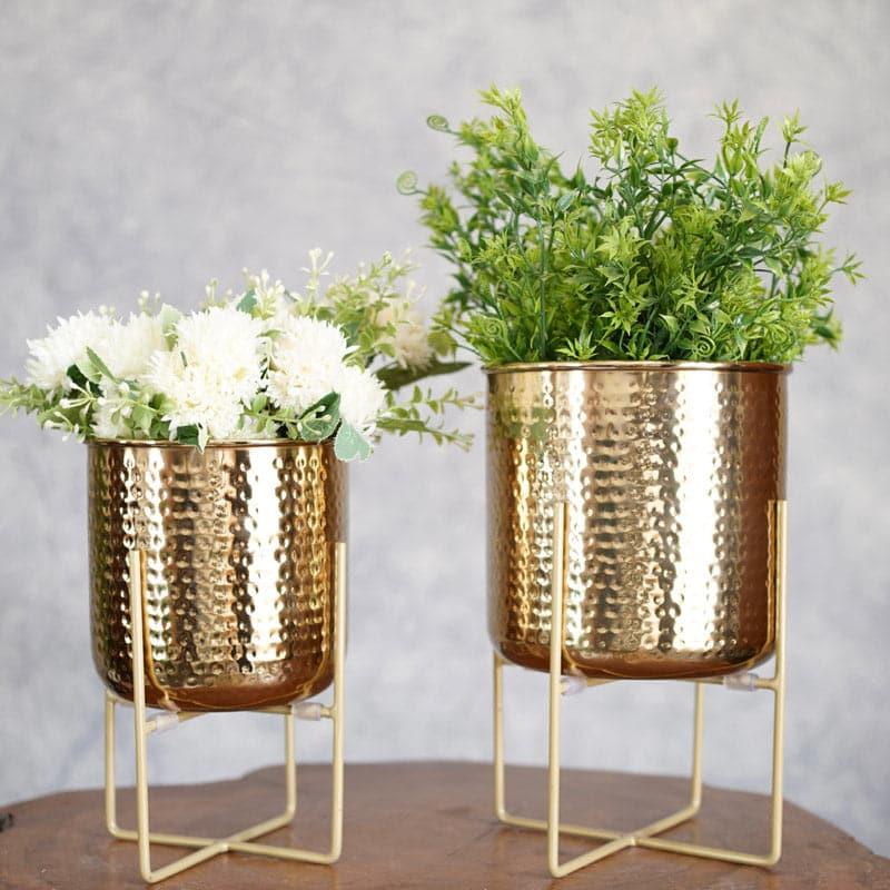 Buy Baela Metal Planter - Set Of Two Pots & Planters from Vaaree