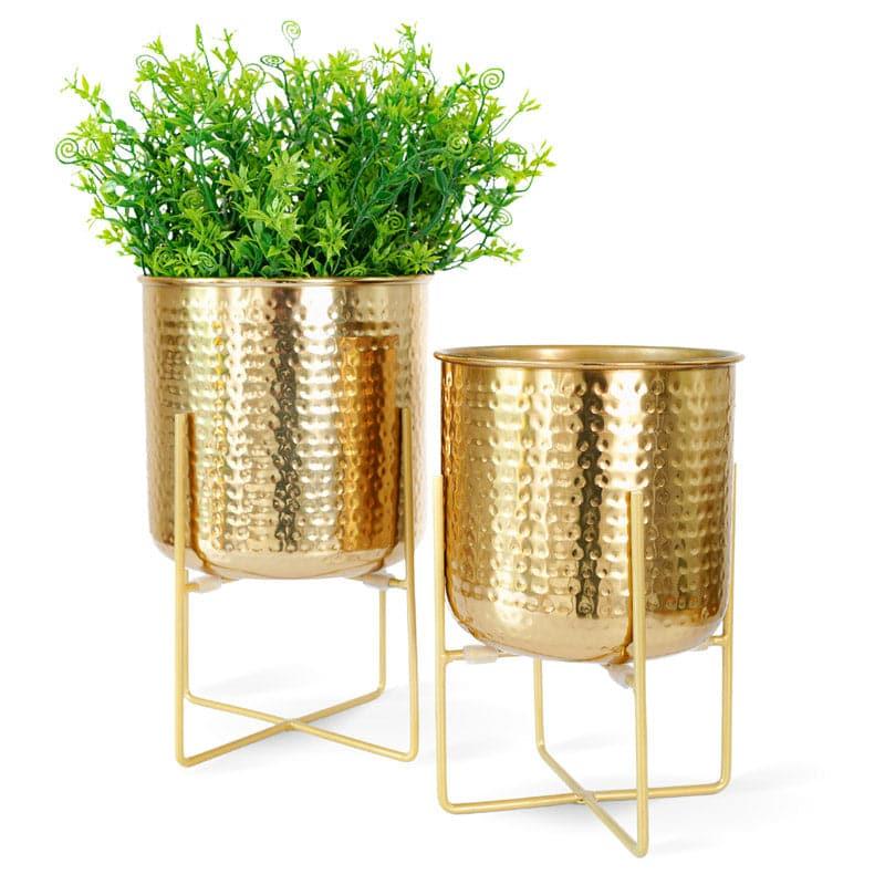 Buy Baela Metal Planter - Set Of Two Pots & Planters from Vaaree