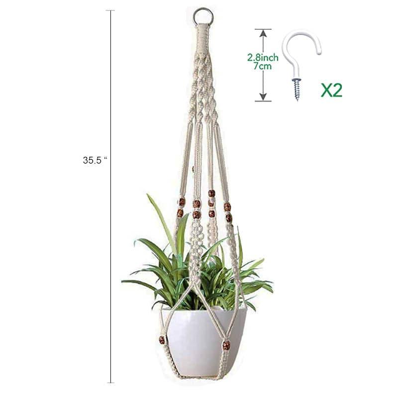 Buy Beaded Macrame Plant Hanger - Set Of Two Pots & Planters from Vaaree