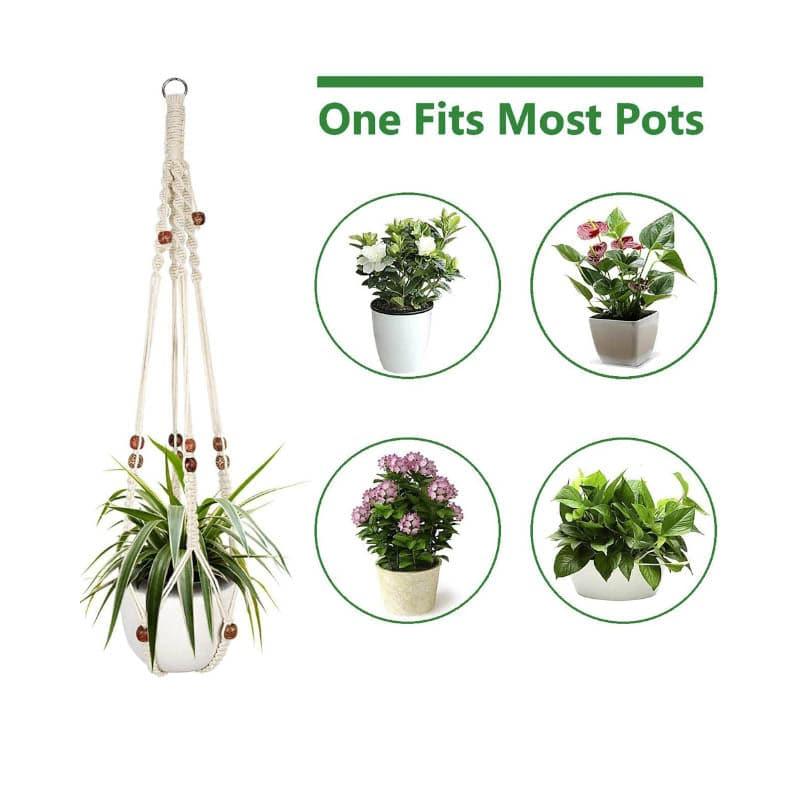 Buy Beaded Macrame Plant Hanger - Set Of Two Pots & Planters from Vaaree