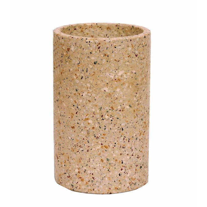 Pots & Planters - Beige Terrazzo Cylindrical Planter - Small