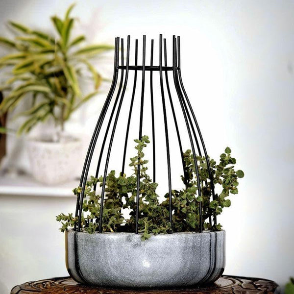 Pots & Planters - Black Dome Eartha Planter - Grey