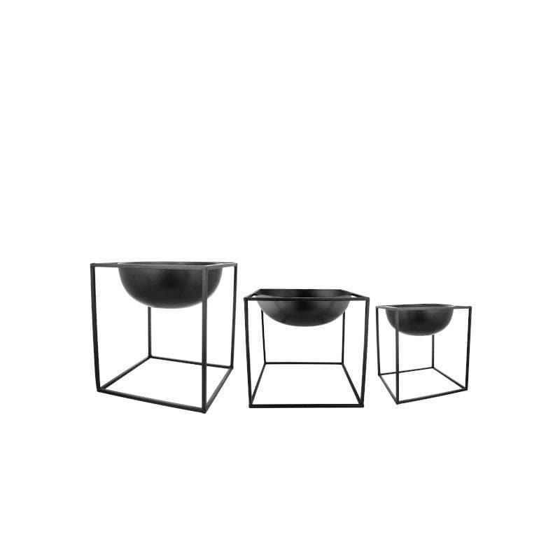 Buy Bowlish Metal Planter (Black) - Set Of Three Pots & Planters from Vaaree