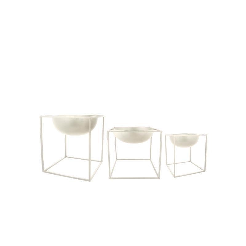 Buy Bowlish Metal Planter (White) - Set Of Three Pots & Planters from Vaaree