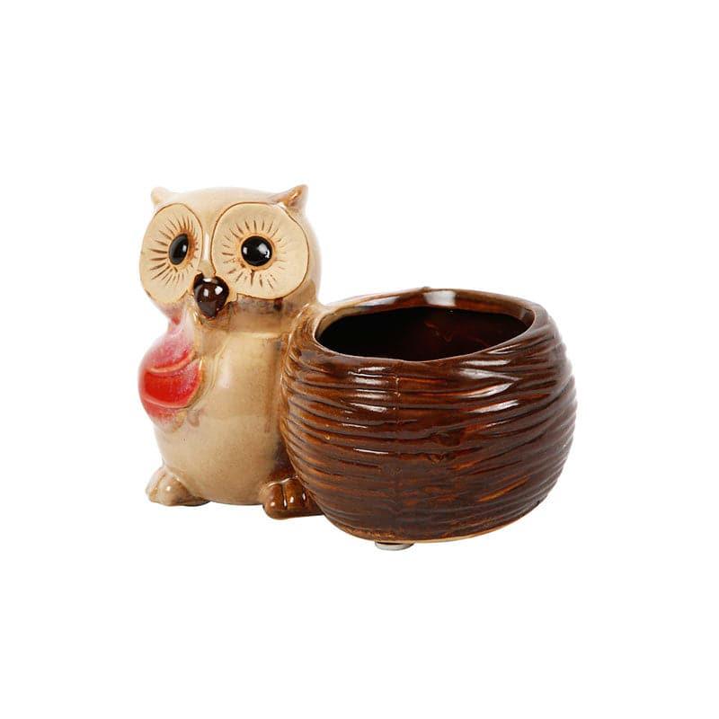 Buy Pots & Planters - Brown Owl Ceramic Pot at Vaaree online
