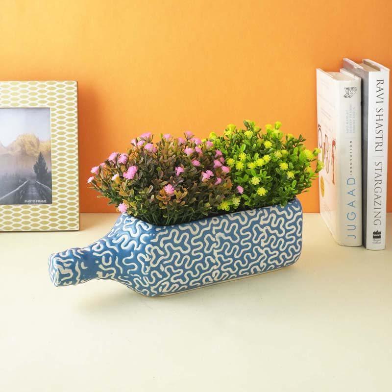 Buy Bruguiere Bottle Planter - Blue Pots & Planters from Vaaree