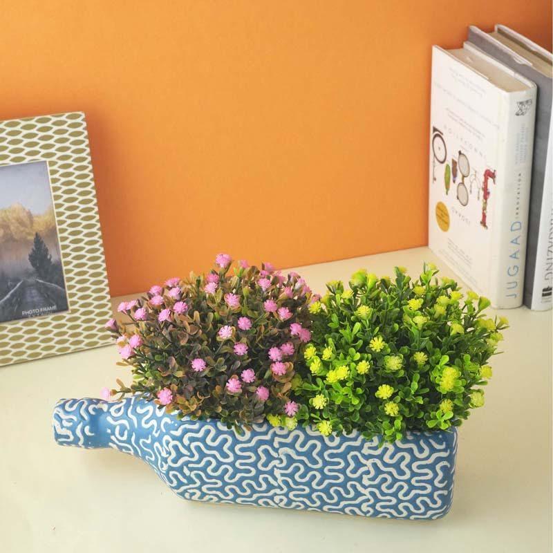 Buy Bruguiere Bottle Planter - Blue Pots & Planters from Vaaree