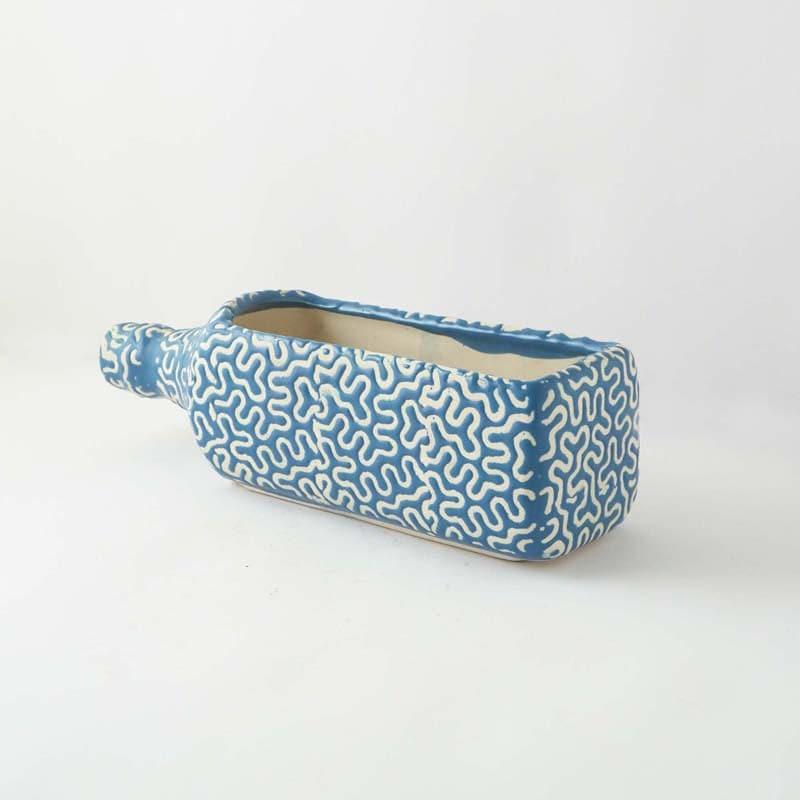 Buy Bruguiere Bottle Planter - Blue Pots & Planters from Vaaree