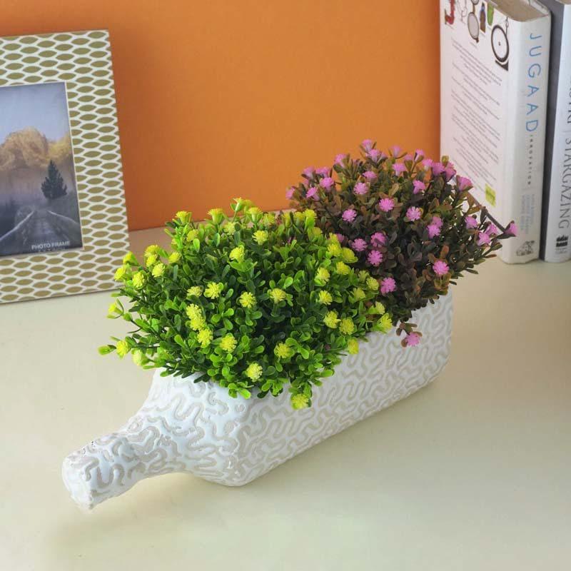 Buy Bruguiere Bottle Planter - White Pots & Planters from Vaaree