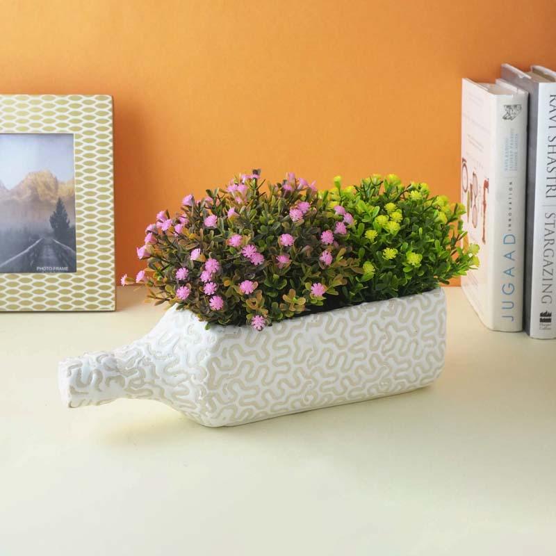 Buy Bruguiere Bottle Planter - White Pots & Planters from Vaaree