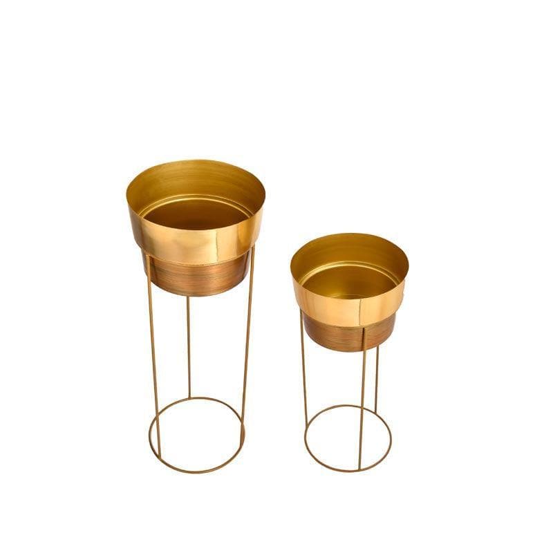 Buy Buckety Metal Planter - Set Of Two Pots & Planters from Vaaree