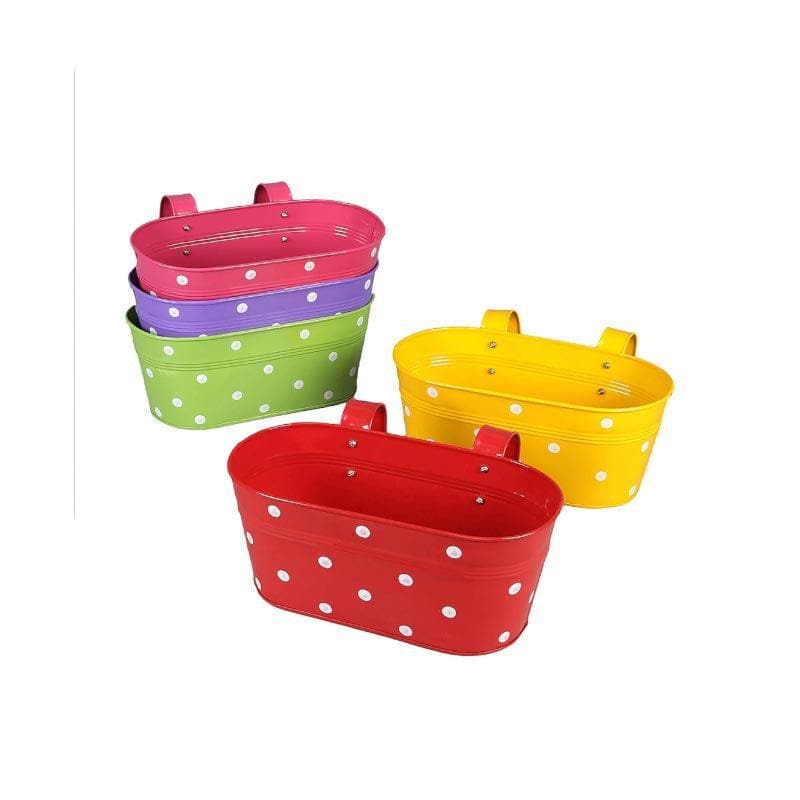 Buy Colour Me Bright Hanging Planter - Set Of Five Pots & Planters from Vaaree