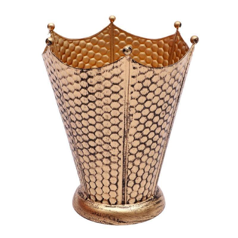 Buy Crown Cast Planter (Gold) - Set Of Three Pots & Planters from Vaaree