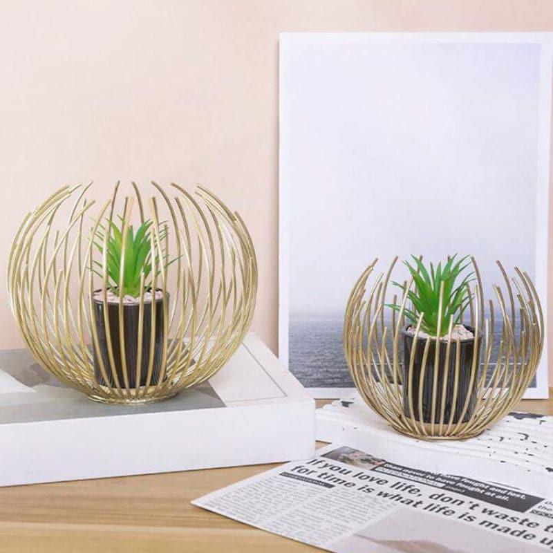 Buy Crown Wrap Planter With Faux Plant - Set Of Two Pots & Planters from Vaaree