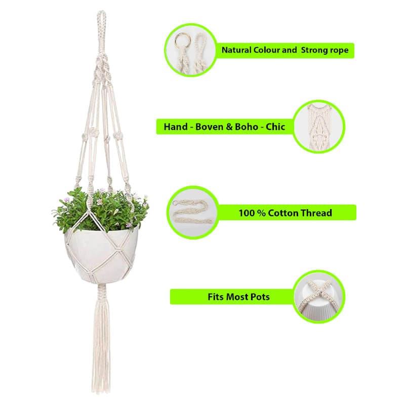 Buy Emmeth Macrame Plant Hanger - Set Of Two Pots & Planters from Vaaree