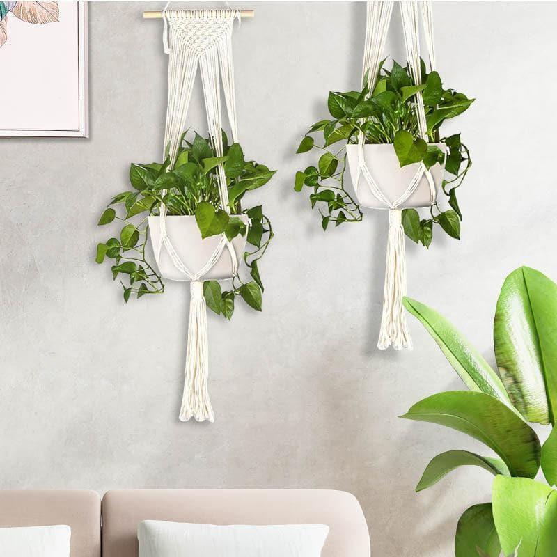 Buy Gigi Macrame Plant Hanger - Set Of Two Pots & Planters from Vaaree