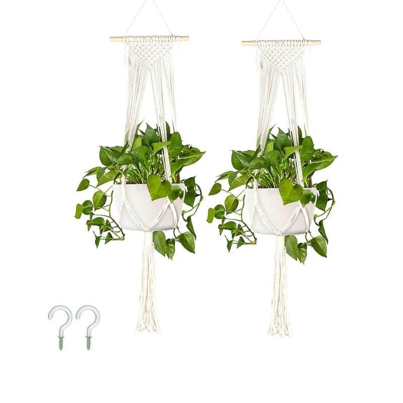 Buy Gigi Macrame Plant Hanger - Set Of Two Pots & Planters from Vaaree