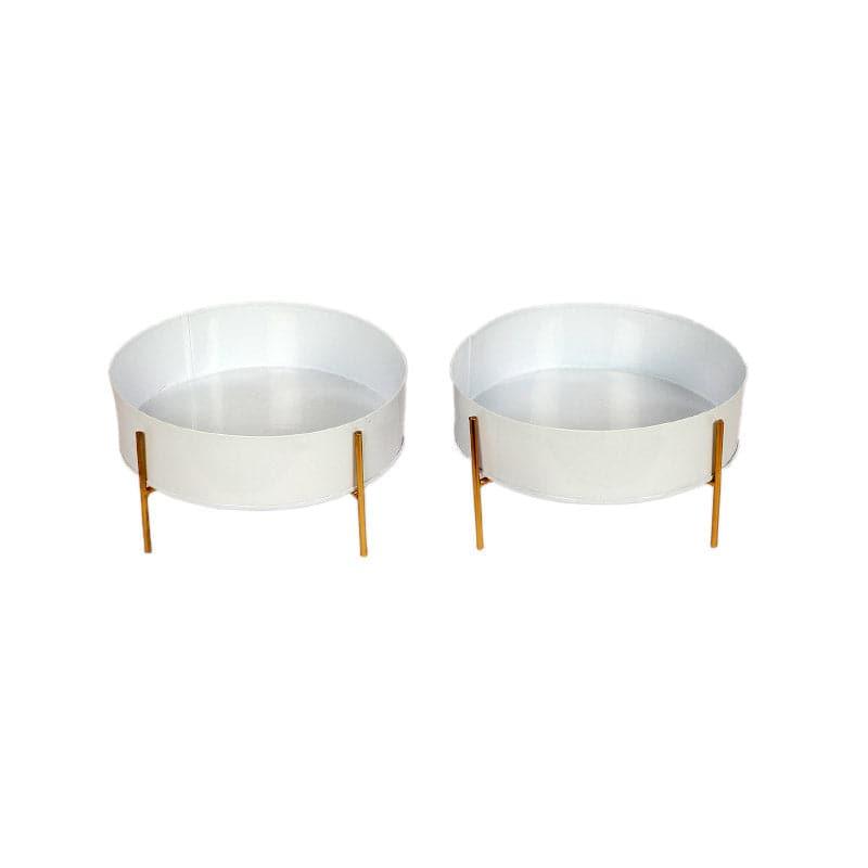 Buy Gouyen Gaya Planter (White) - Set Of Two Pots & Planters from Vaaree