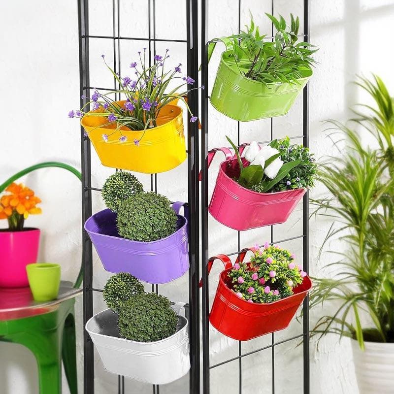 Buy Grow Greens Hanging Planter - Set Of Six Pots & Planters from Vaaree