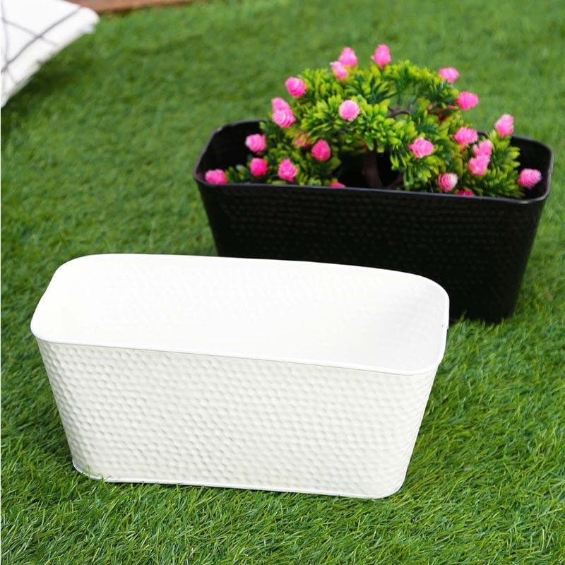 Buy Grow Greens Planter (Black & White) - Set Of Two Pots & Planters from Vaaree