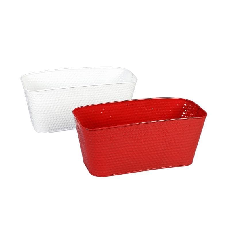 Buy Grow Greens Planter (Red & White) - Set Of Two Pots & Planters from Vaaree