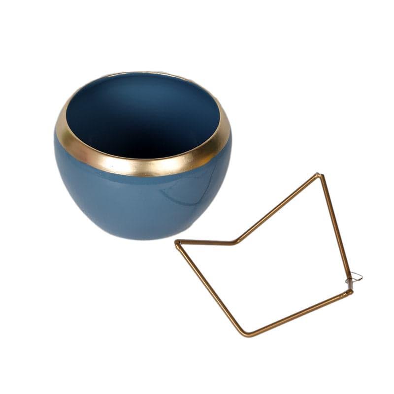 Buy Guja Apple Planter (Blue) - Set Of Two Pots & Planters from Vaaree