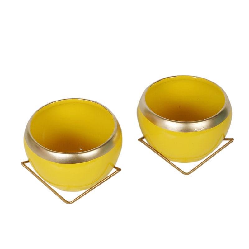 Buy Guja Apple Planter (Yellow) - Set Of Two Pots & Planters from Vaaree