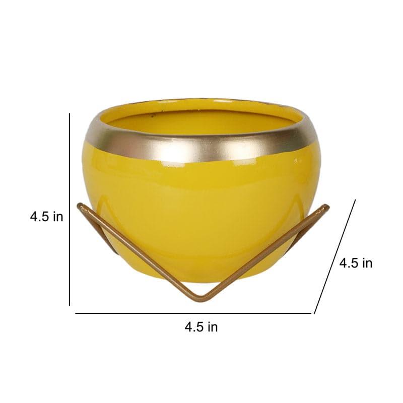 Buy Guja Apple Planter (Yellow) - Set Of Two Pots & Planters from Vaaree