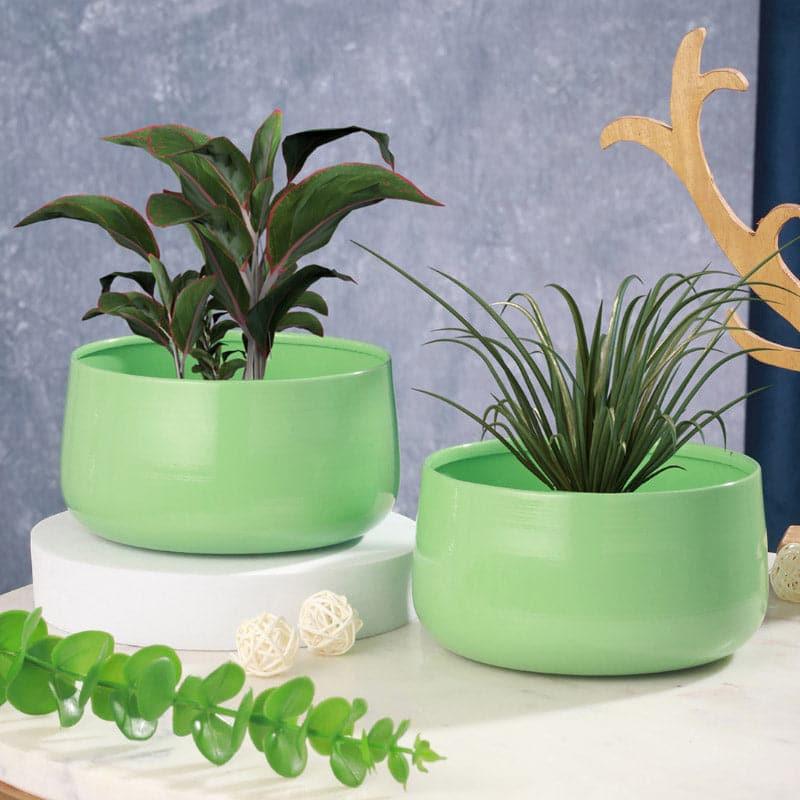 Buy Helena Hue Planter (Green) - Set Of Two Pots & Planters from Vaaree