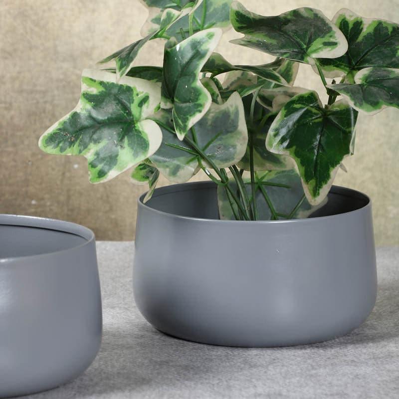 Buy Helena Hue Planter (Grey) - Set Of Two Pots & Planters from Vaaree