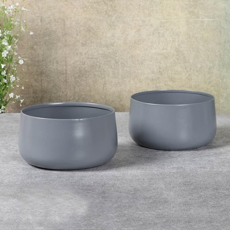 Buy Helena Hue Planter (Grey) - Set Of Two Pots & Planters from Vaaree