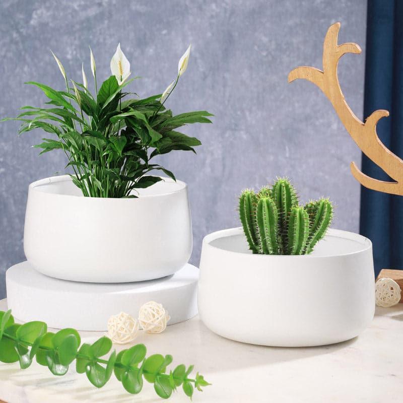 Buy Helena Hue Planter (White) - Set Of Two Pots & Planters from Vaaree